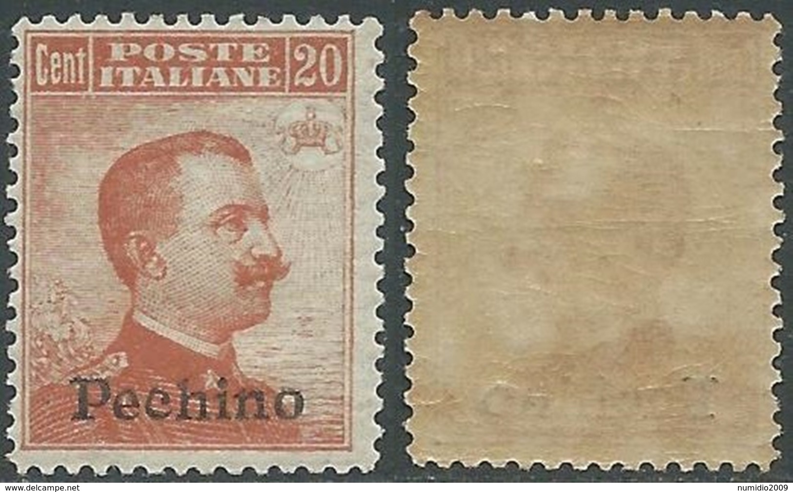 1917-18 CINA PECHINO EFFIGIE 20 CENT MNH ** - E165 - Pekin