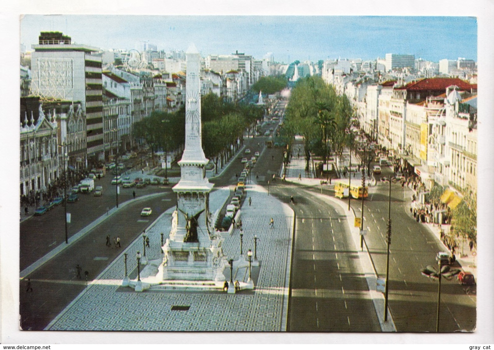 LISBON, LISBOA, PORTUGAL, Restauradores And Liberty Avenue, Unused Postcard [23715] - Lisboa