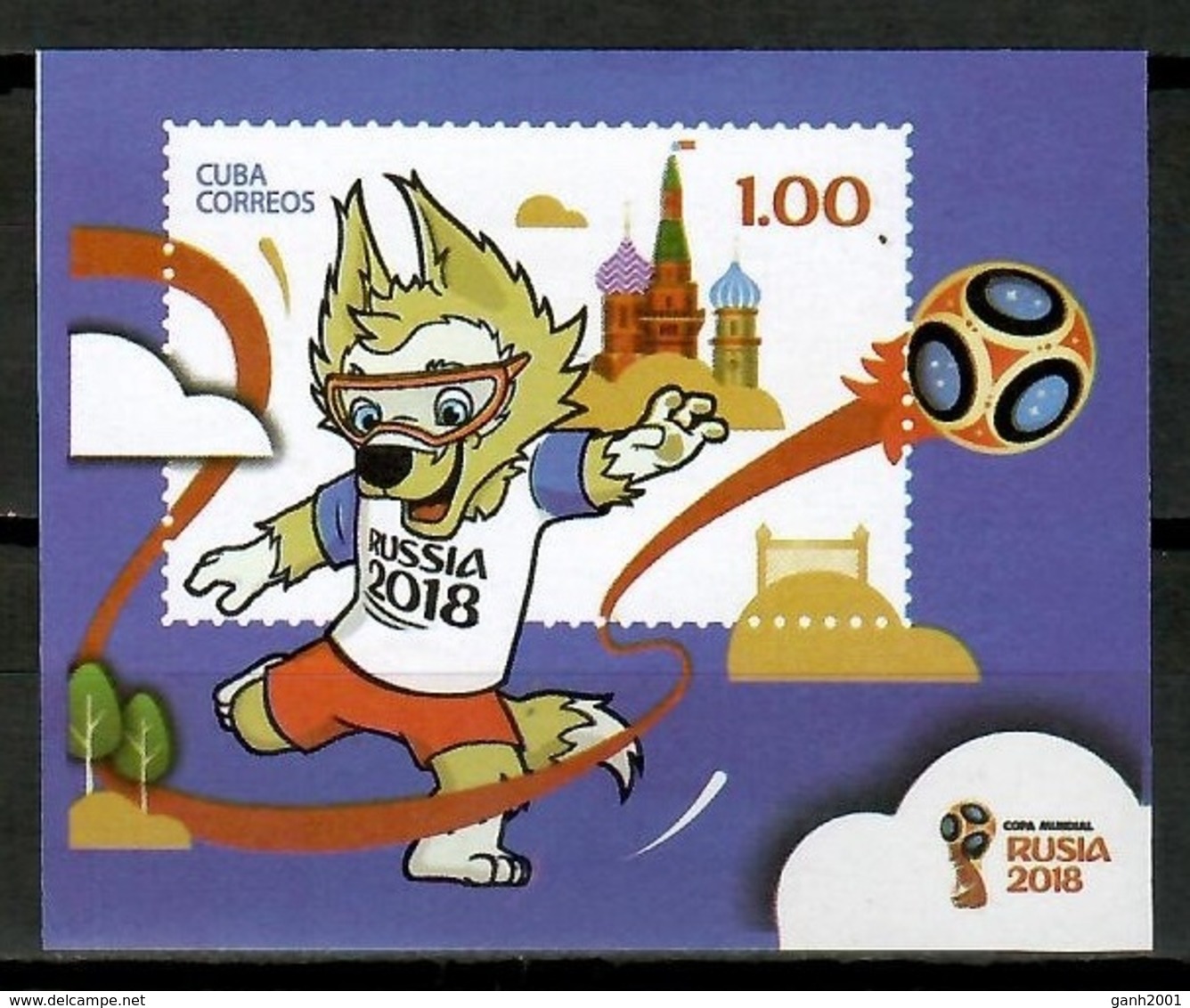 Cuba 2018 / Football World Cup Russia Soccer Mascot MNH FIFA Mascota Copa Mundial Futbol Rusia / Cu14922  1-39 - 2018 – Russland