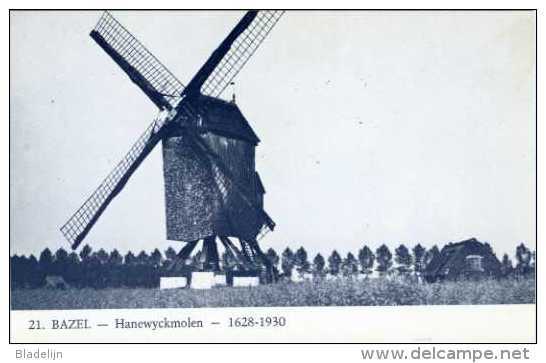 BAZEL Bij Kruibeke (O.Vl.) - Molen/moulin - Blauwe Prentkaart Ons Molenheem Van De Verdwenen Hanewijkmolen - Kruibeke