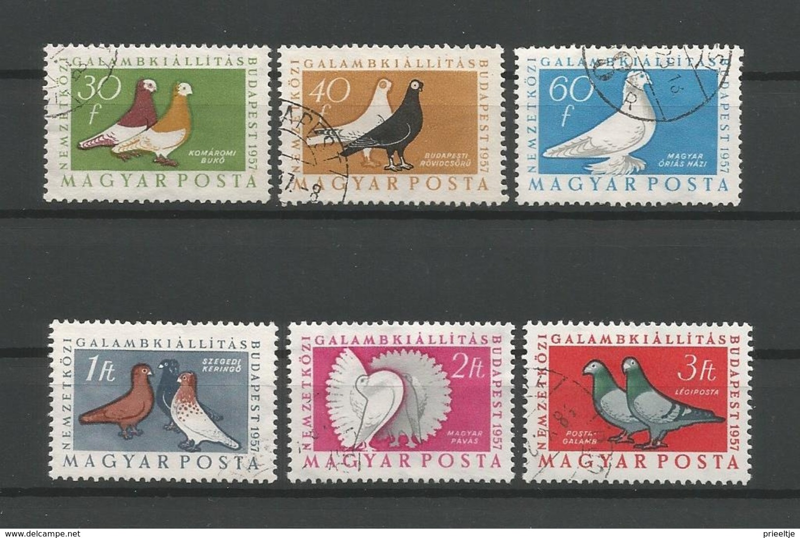 Hungary 1957 Birds Y.T. 1230/1234+A197 (0) - Usado