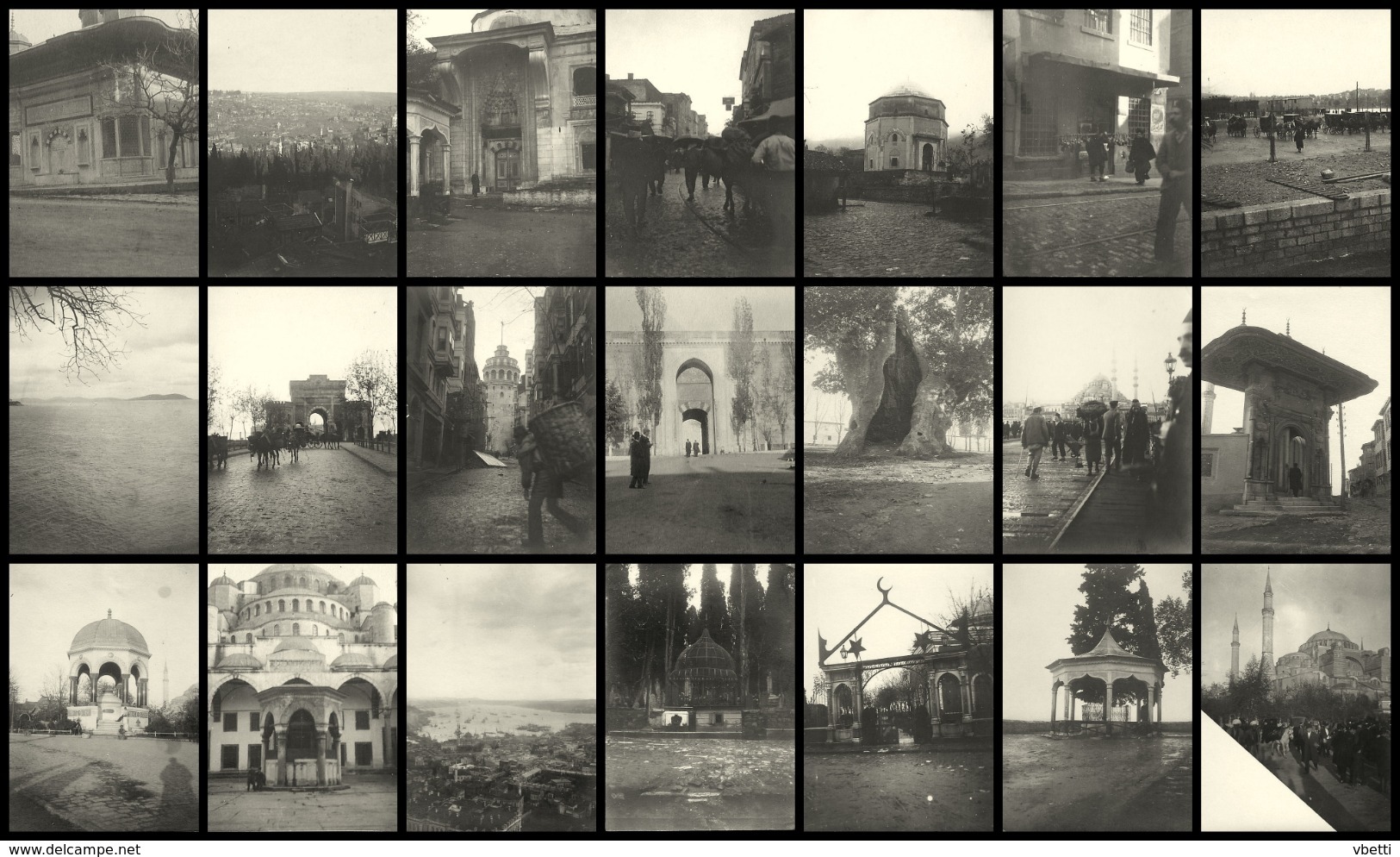 Türkei / Turkey / Türkiye: Konstantinopel (Constantinople / Istanbul)  21 Stück Fotos  Cca1905 - Orte