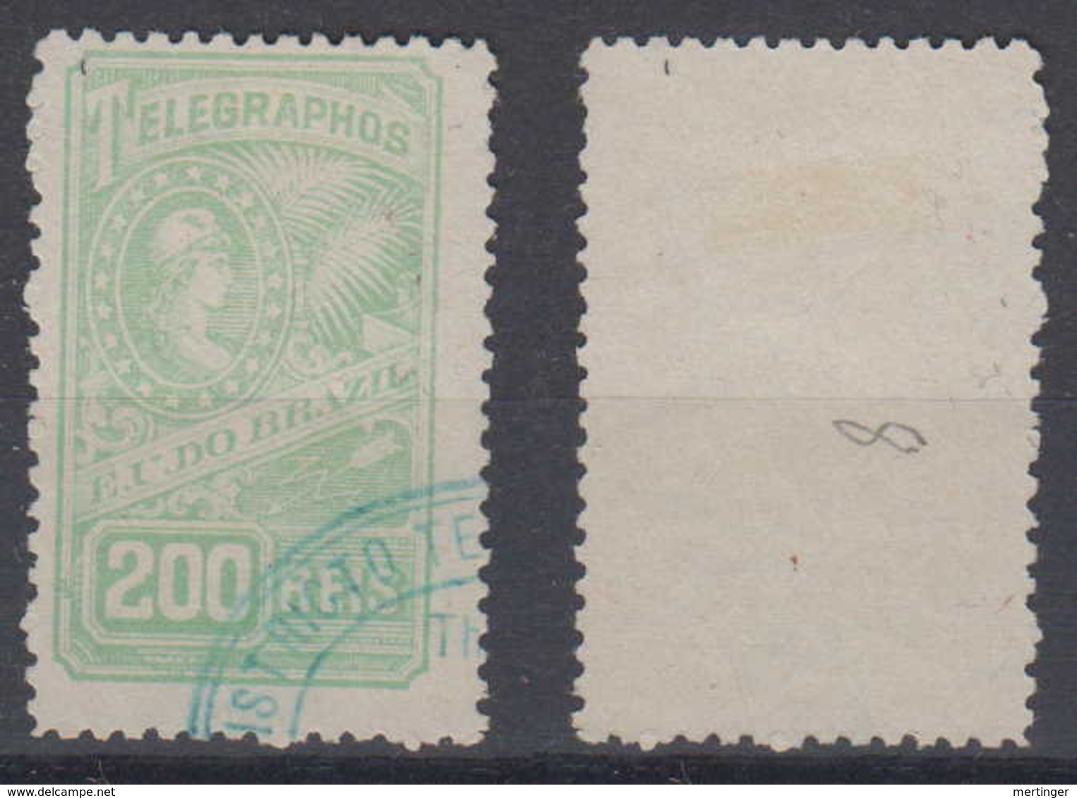 Brazil Brasil Telegrafo Telegraph 1899 200R Used - Telegraph