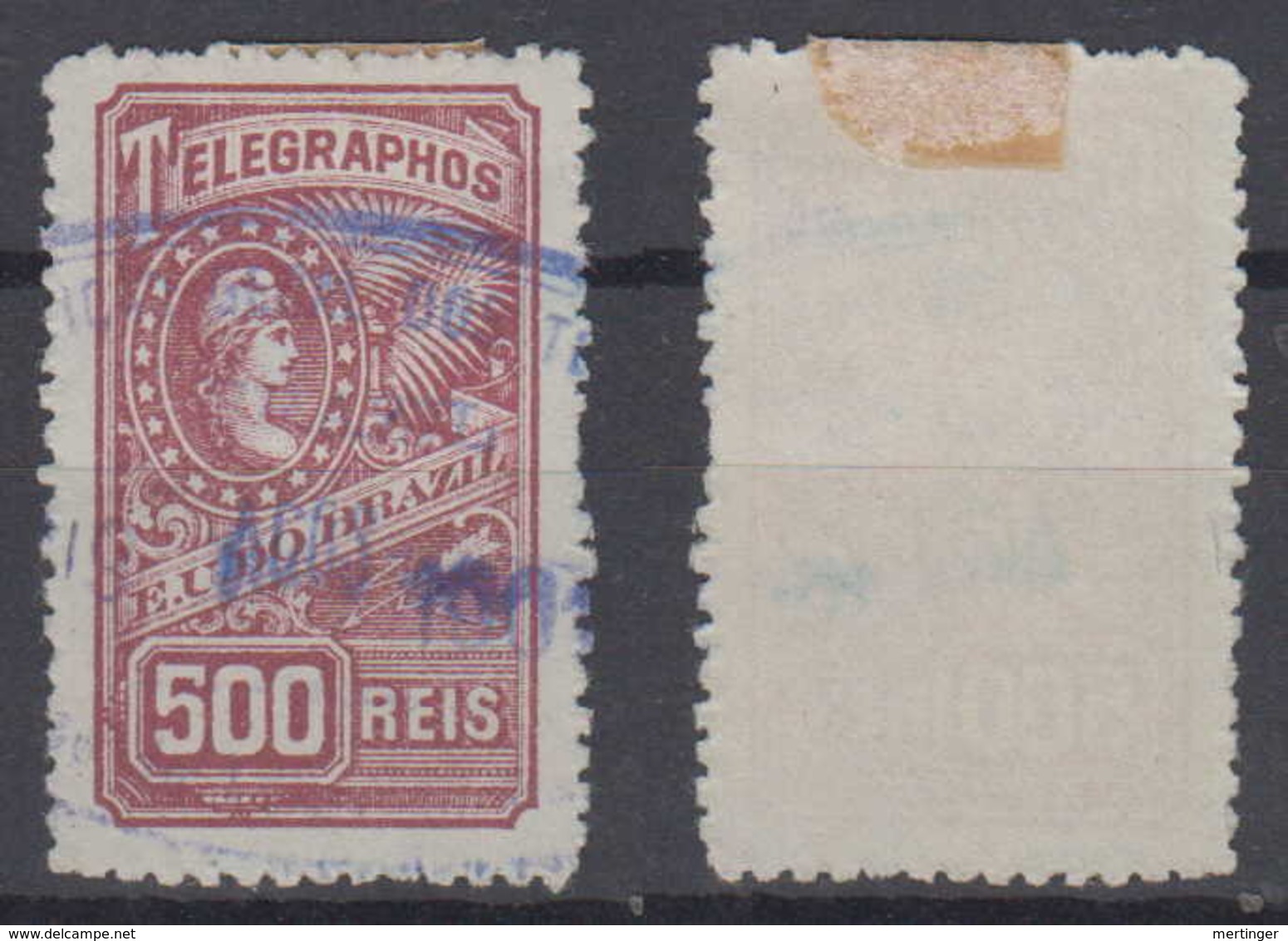 Brazil Brasil Telegrafo Telegraph 1899 500R Used - Telegraphenmarken