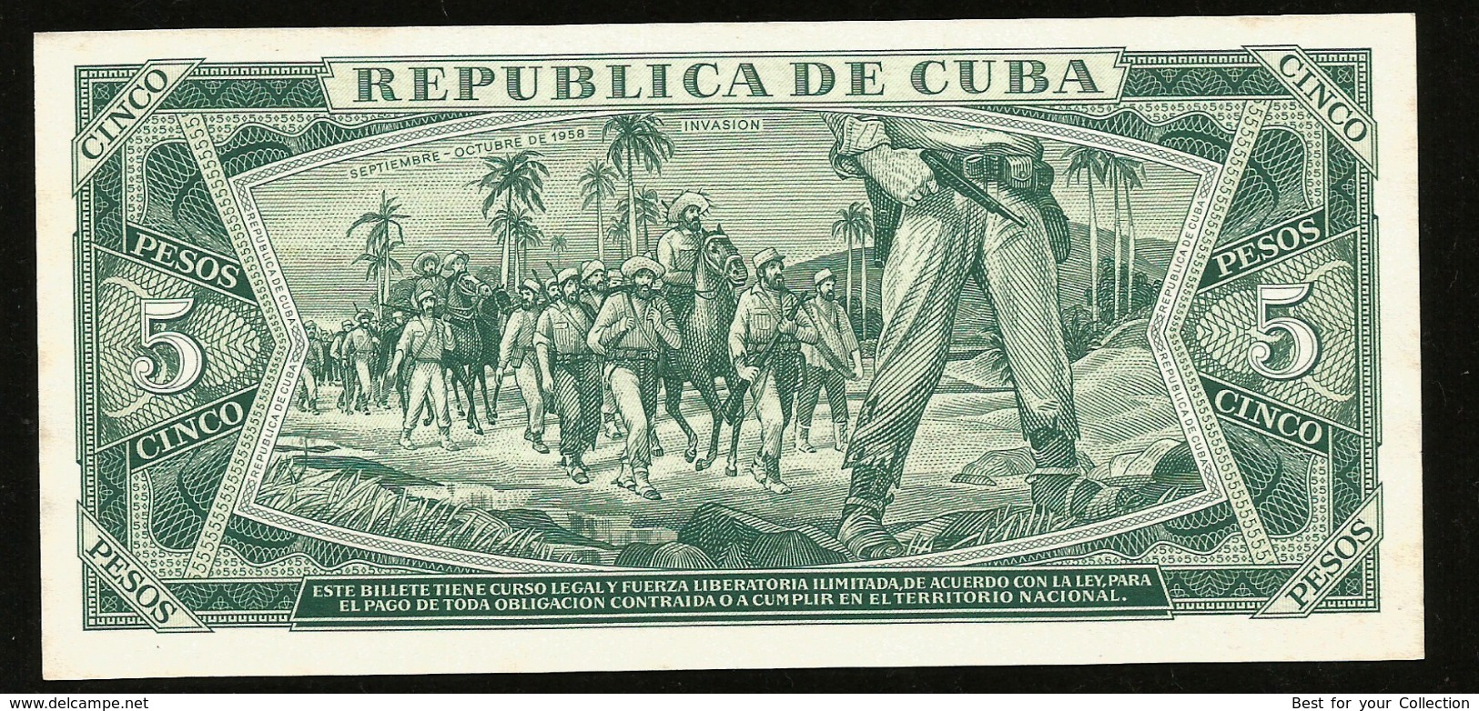 * Cuba 5 Pesos 1968  ! SPECIMEN ! - Cuba