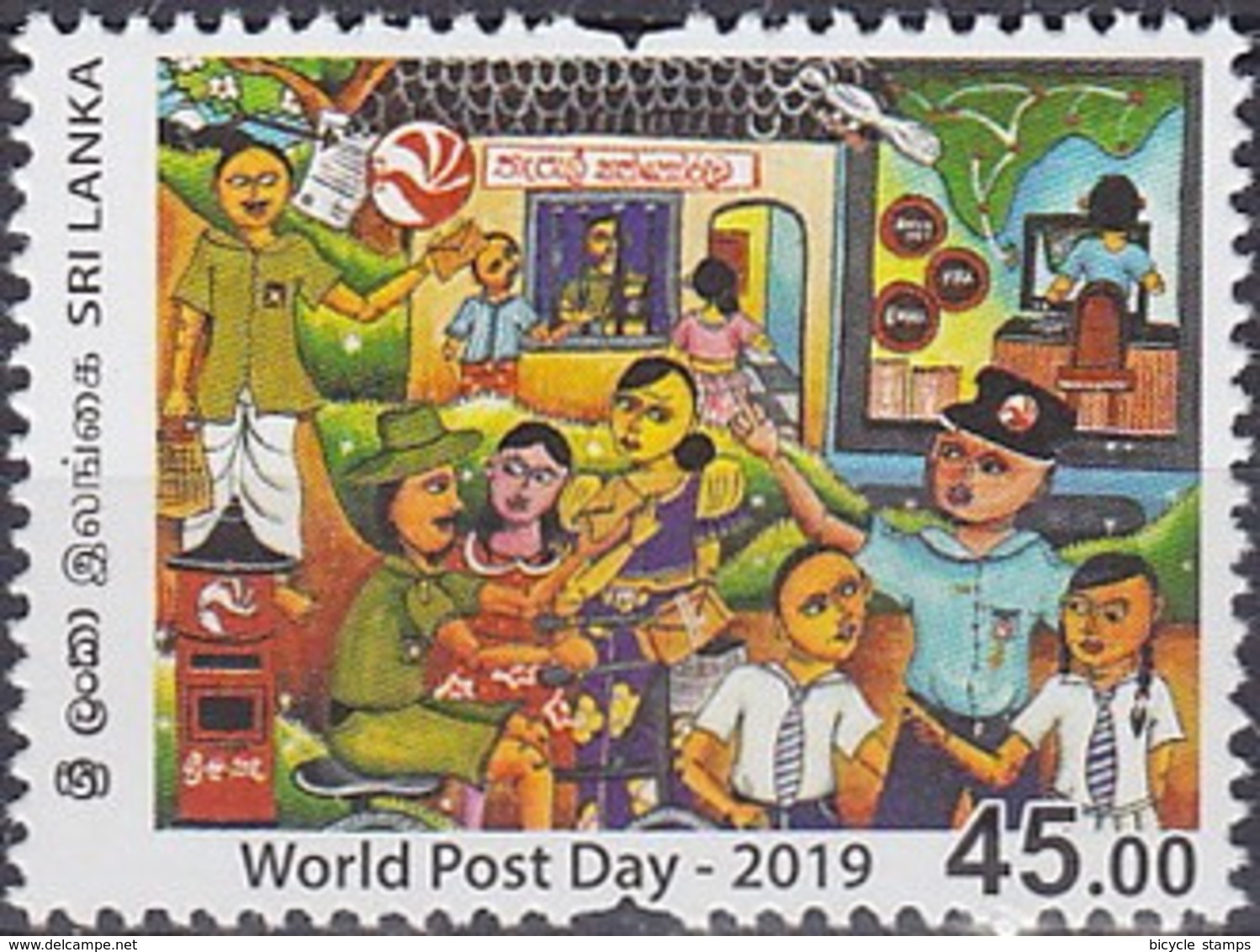 2019 SRI LANKA  World Post Day ** MNH Vélo Cycliste Cyclisme Bicycle Cycling Fahrrad Radfahrer Bicicleta Ciclista [ef44] - Poste