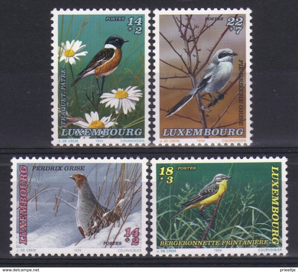 Luxemburg 1994 Endangered Birds Y.T. 1303/1306 ** - Nuevos