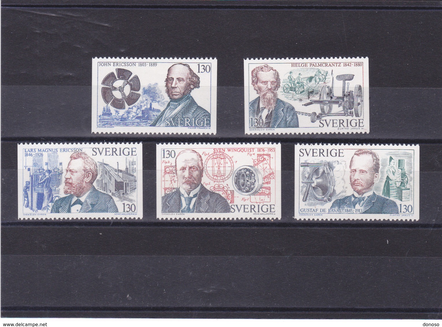 SUEDE 1976 INVENTEURS Yvert 939-943 NEUF** MNH - Neufs