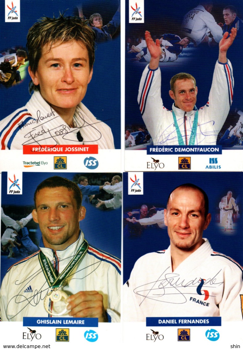 JUDO Lot De Cartes Signées - Kampfsport