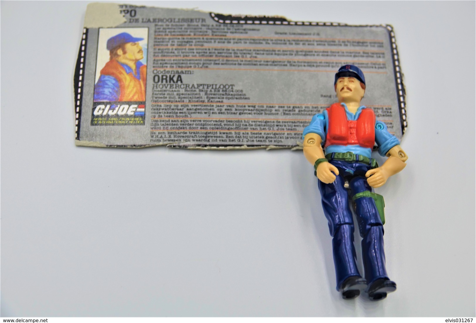 Vintage ACTION FIGURE GI JOE : CUTTER[hovercraft Pilot] With Card- Original Hasbro 1984 - Hasbro - GI JOE - Action Man