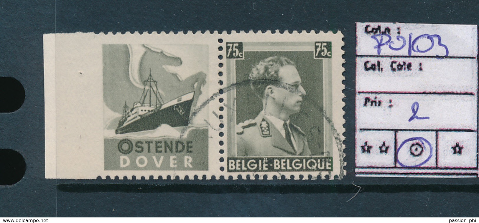 BELGIUM COB PU103 USED - Other & Unclassified