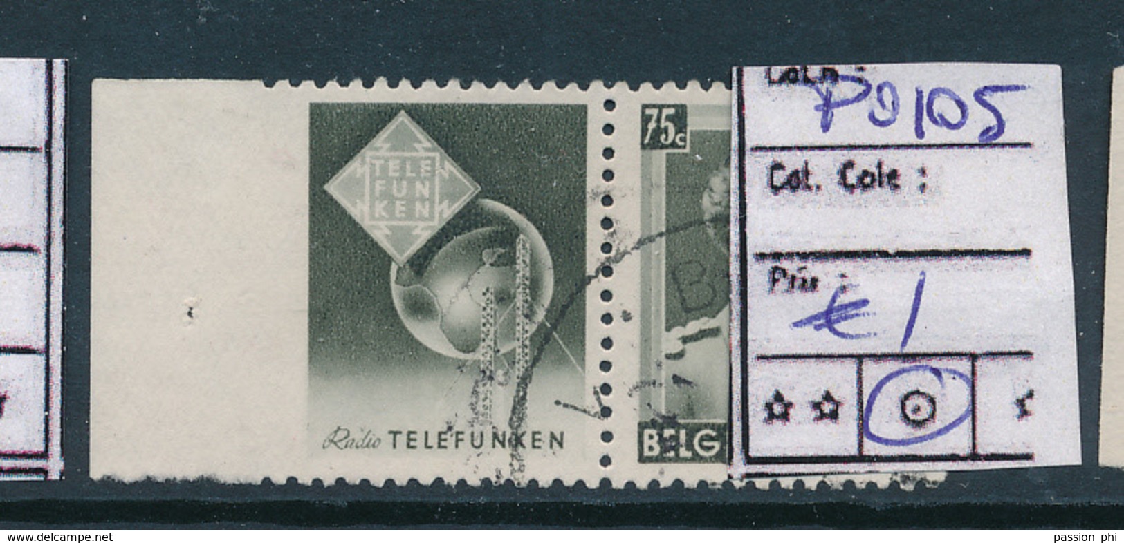 BELGIUM COB PU105 USED - Other & Unclassified