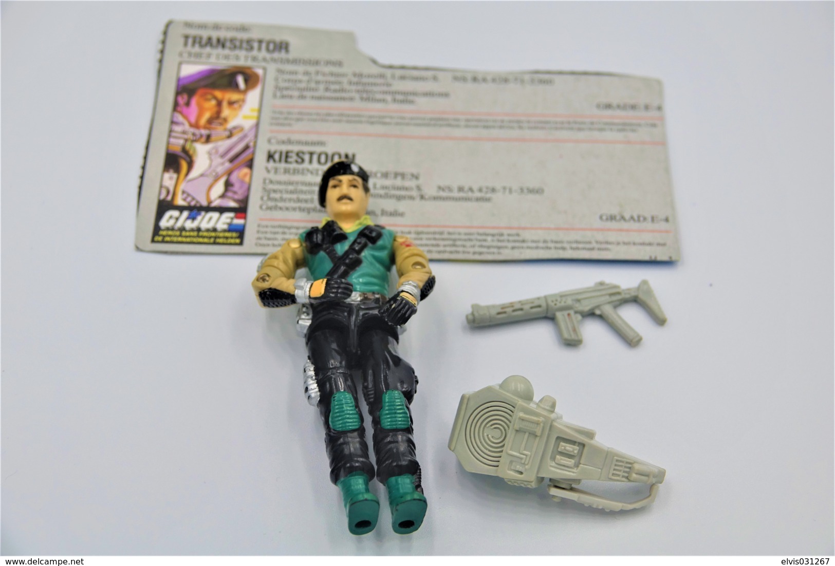 Vintage ACTION FIGURE GI JOE : DIAL-TONE [Communications] With Accessories And Card- Original 1986 - Hasbro - GI JOE - Action Man
