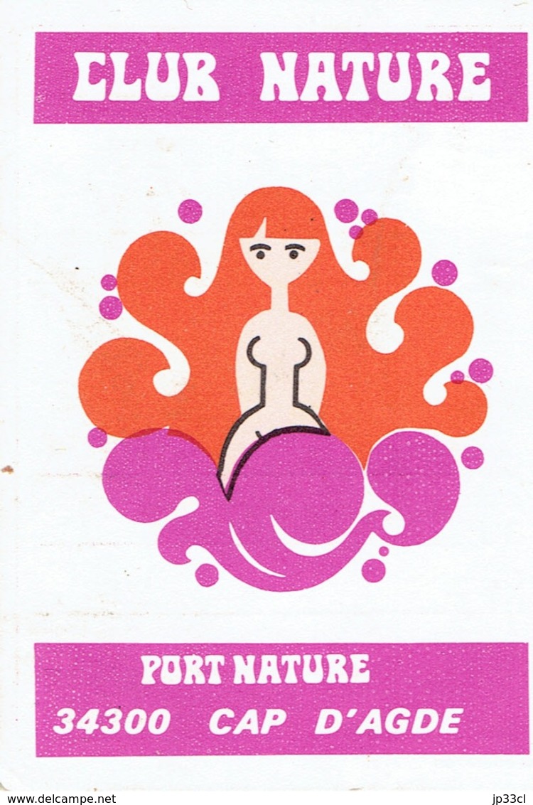 Naturisme : Ancien Ticket D'entrée Au Club Nature Et à La Piscine De Port Nature, Cap D'Agde (Juillet 1976) - Tickets D'entrée