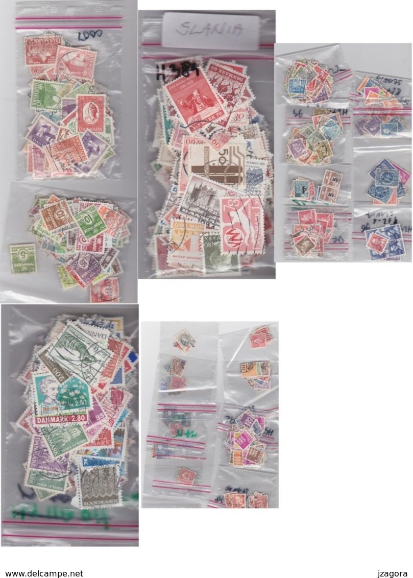 DENMARK DANMARK DÄNEMARK COLLECTION - HUNDREDS OLD DIFFERENT (+ DUPLICATES) USED - MANY SLANIA - Lotes & Colecciones
