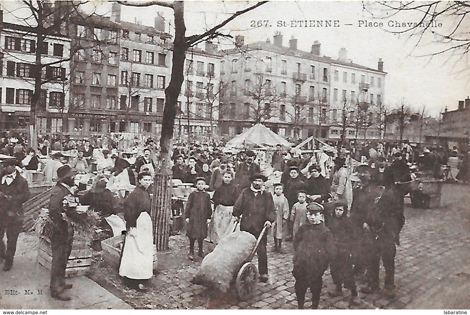 42)  SAINT ETIENNE  - Place Chavanelle  (  Marché  ) - Saint Etienne