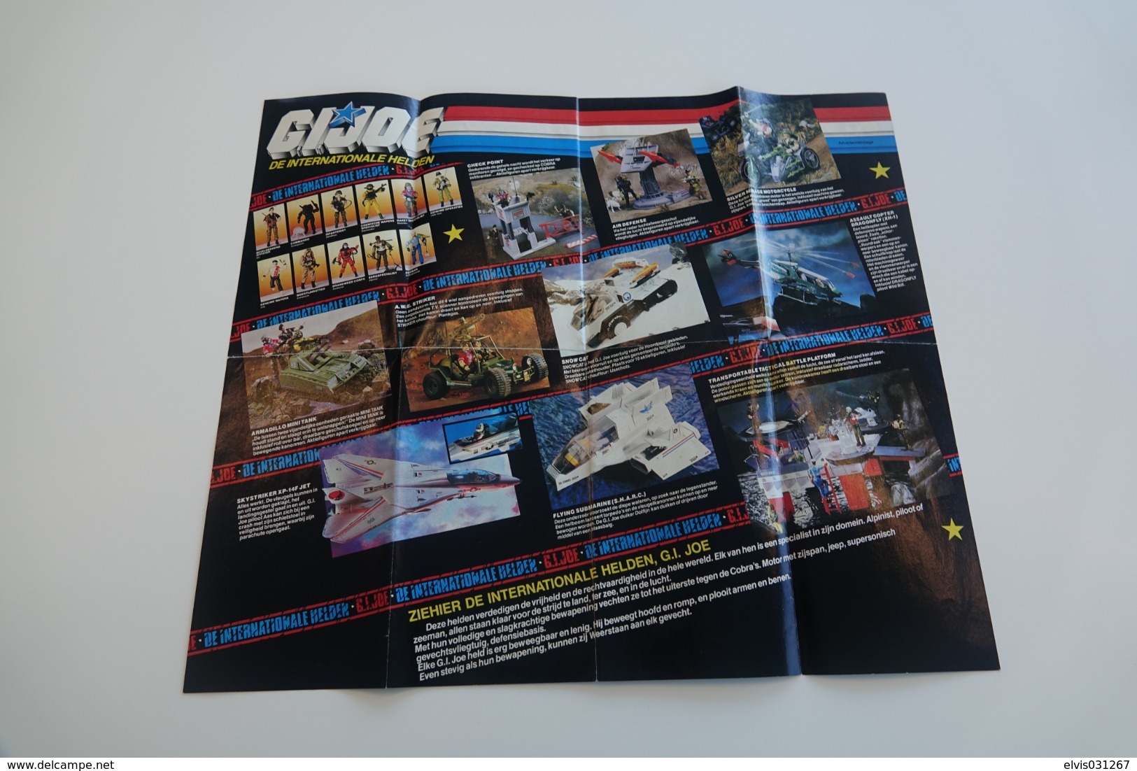 Vintage ACTION FIGURE GI JOE : BOOKLET BROCHURE CATALOG :  POSTER Cobra Enemy - Original 1985 - Hasbro - Action Man