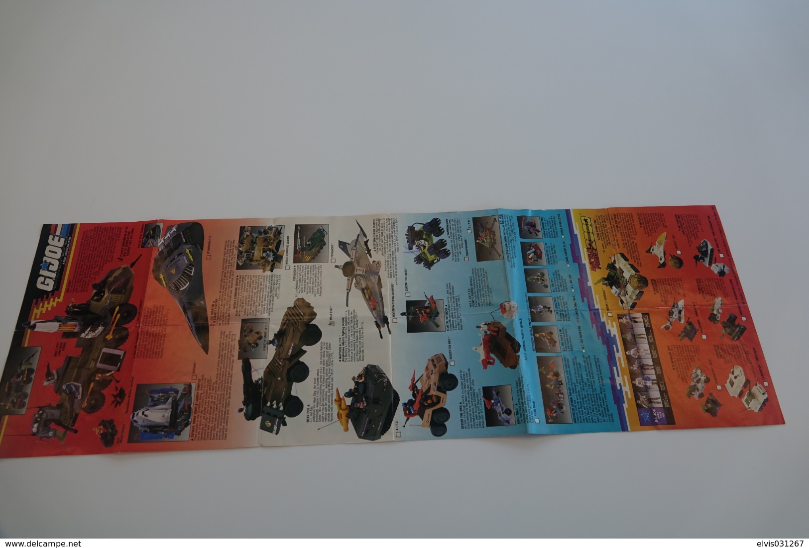 Vintage ACTION FIGURE GI JOE : BOOKLET BROCHURE CATALOG :  POSTER - Original 1988 - Hasbro - Action Man