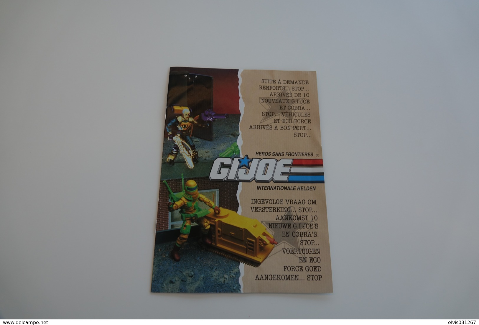 Vintage ACTION FIGURE GI JOE : BOOKLET BROCHURE CATALOG :  1992  10 New Recrutes/vehicles - Original 1992 - Hasbro - Action Man