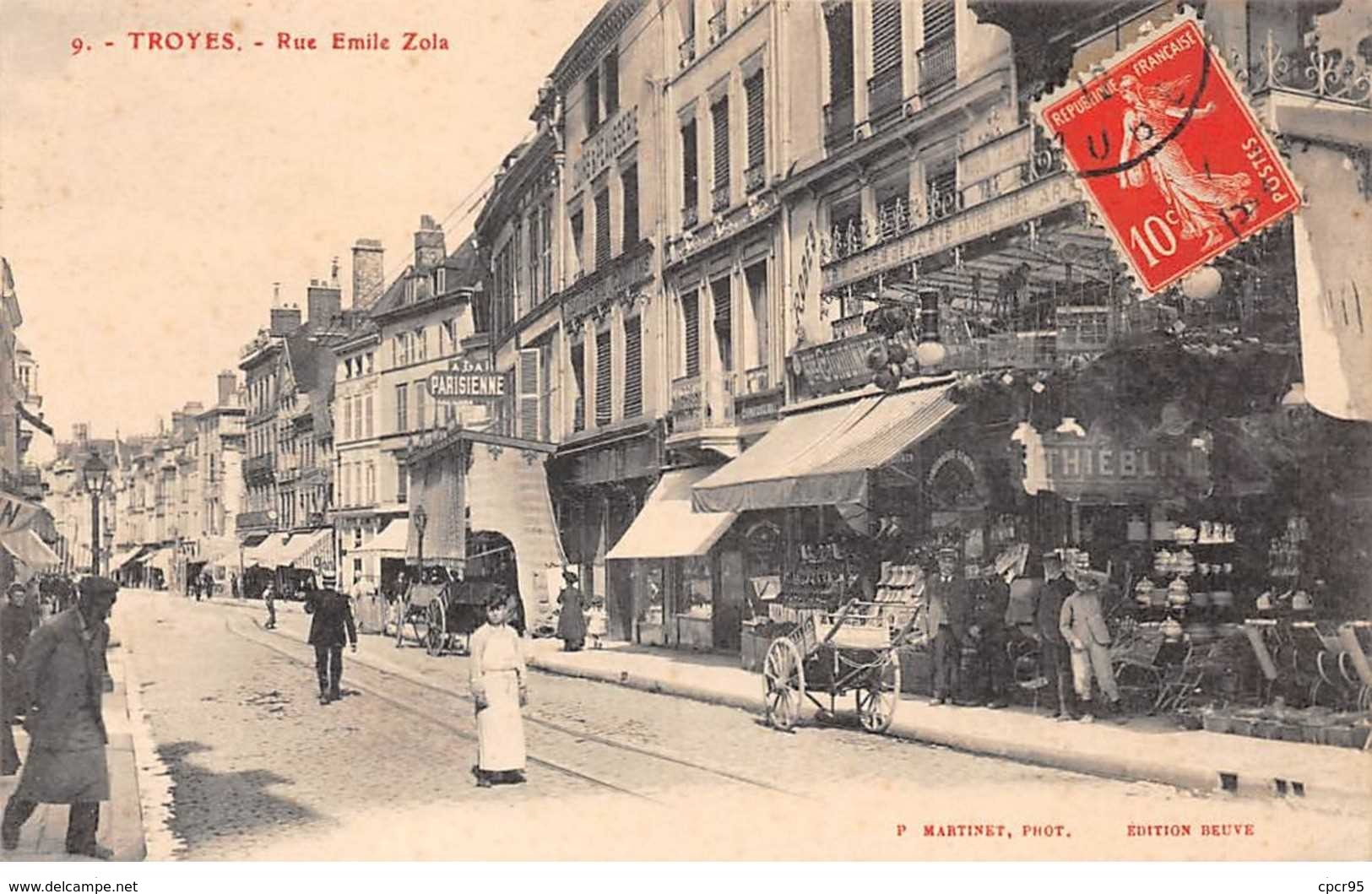 10 . N° 103272 .troyes .commerces .rue Emile Zola . - Troyes