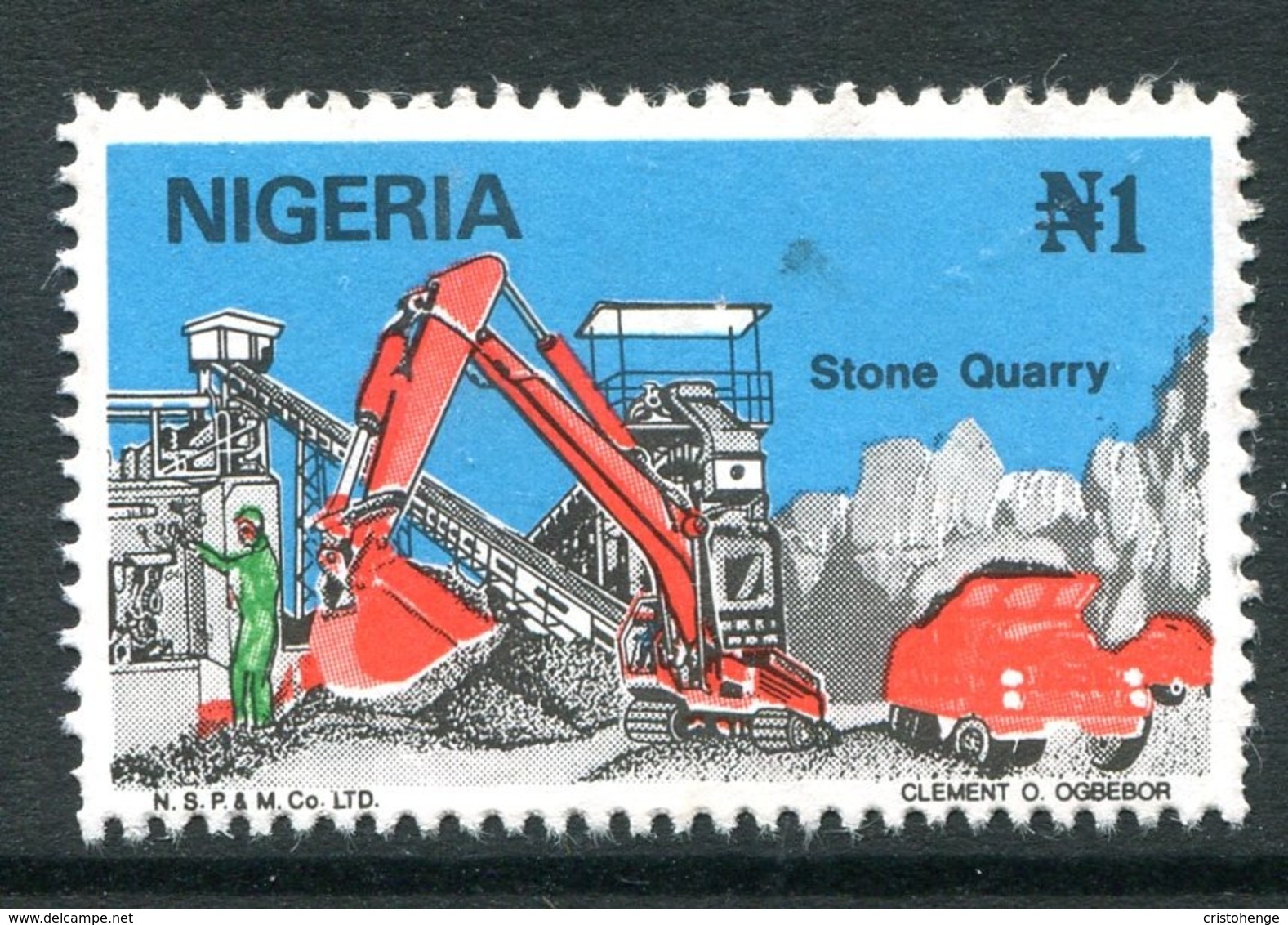 Nigeria 1986-98 Nigerian Life - 1n Stone Quarry MNH (SG 524) - Nigeria (1961-...)