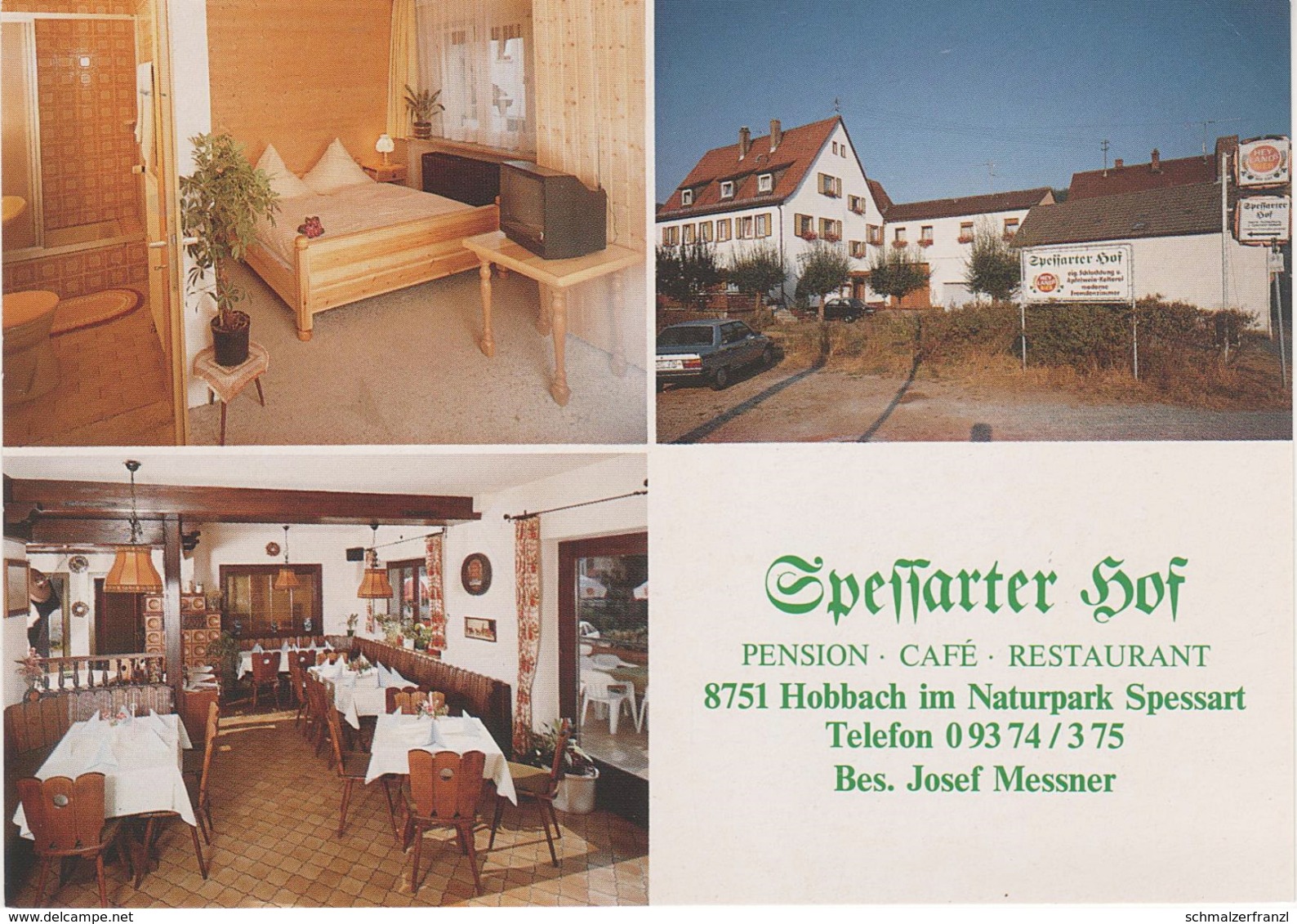 AK Hobbach Spessart Pension Cafe Restaurant Spessarter Hof A Eschau Dammbach Heimbuchenthal Eichelsbach Rück Hausen - Miltenberg A. Main