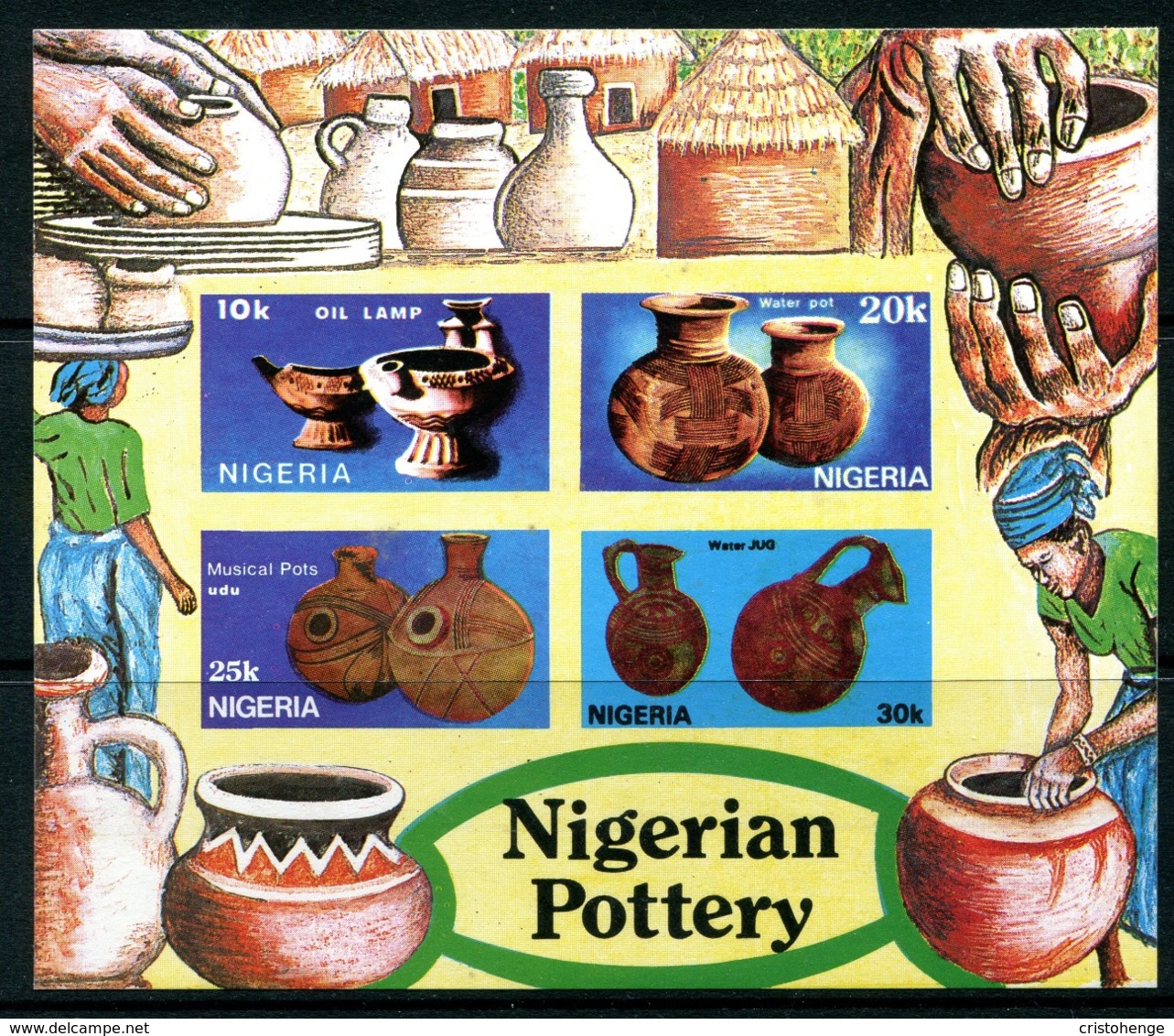 Nigeria 1990 Nigerian Pottery MS - ERROR - Imperf. MNH (SG MS592 Variety) - Nigeria (1961-...)