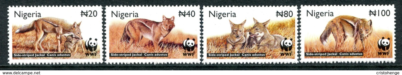 Nigeria 2003 Endangered Species - Side-striped Jackal Set MNH (SG 809-812) - Nigeria (1961-...)