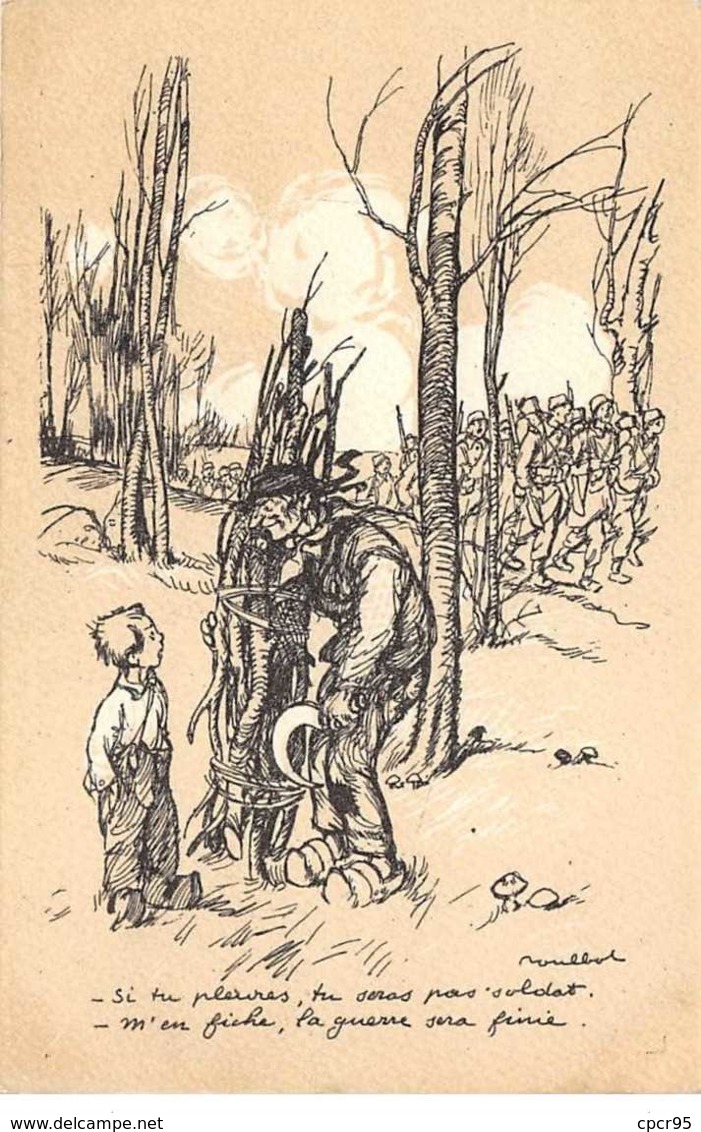 Illustrateur - N°61779 - Poulbot  éditeur Ternois - N°24 Si Tu Pleures  Tu Seras Pas Soldat; M'en Fiche ... - Poulbot, F.
