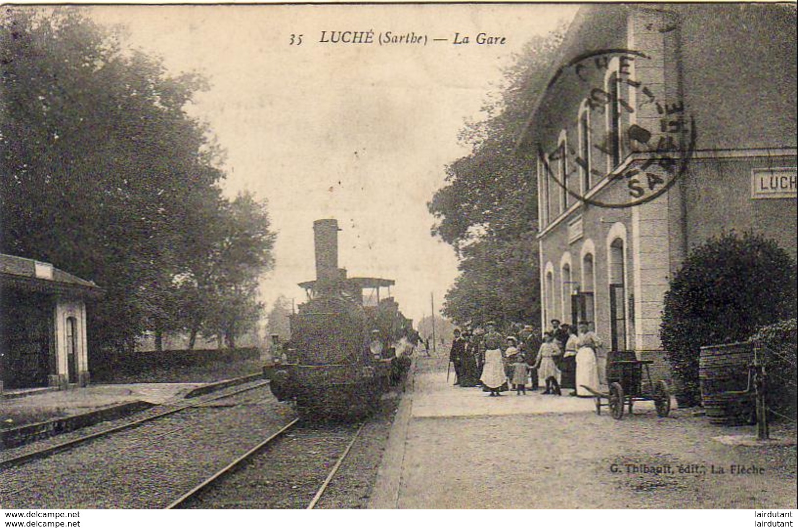 D72  LUCHÉ  La Gare    .......  Avec Train Gros Plan - Luche Pringe