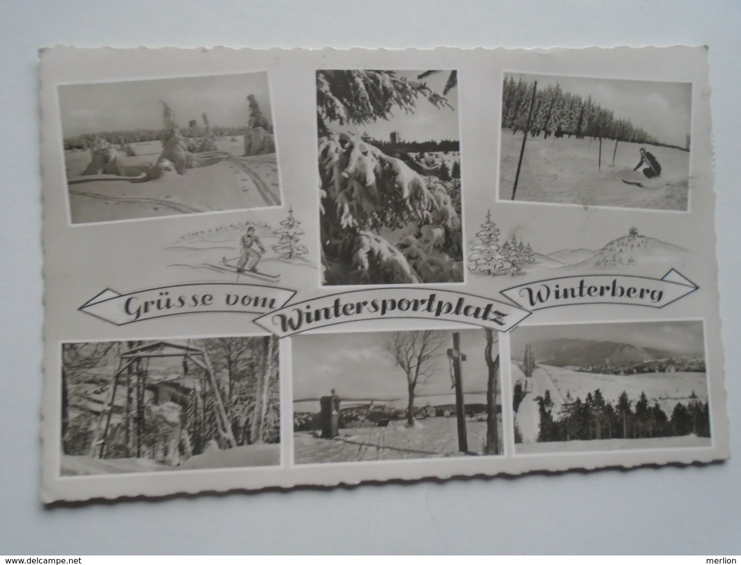 D169123 Nordrhein Westfalen Wintersportplatz Winterberg - PORTO  Postage Due - Hungary - ESSEN Einkaufsstadt 1958 - Other & Unclassified