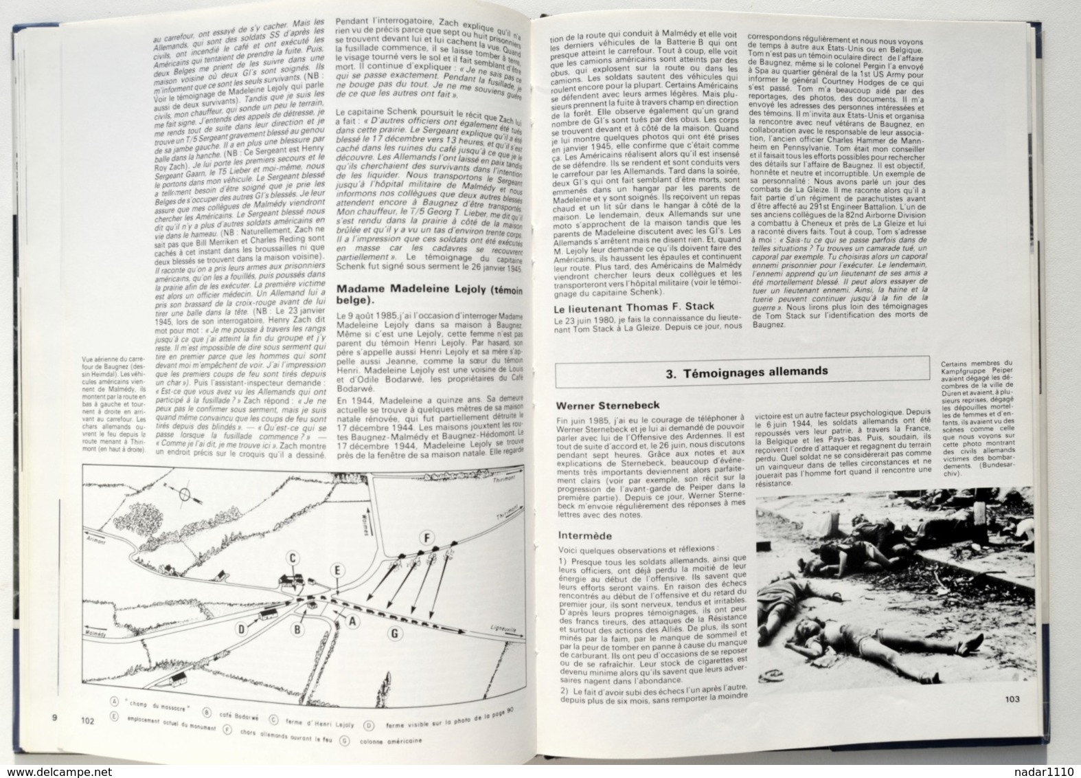 Guerre 40-45 : Massacre à Malmédy, Ardennes 1944 / Baugnez, La Gleize, Stoumont