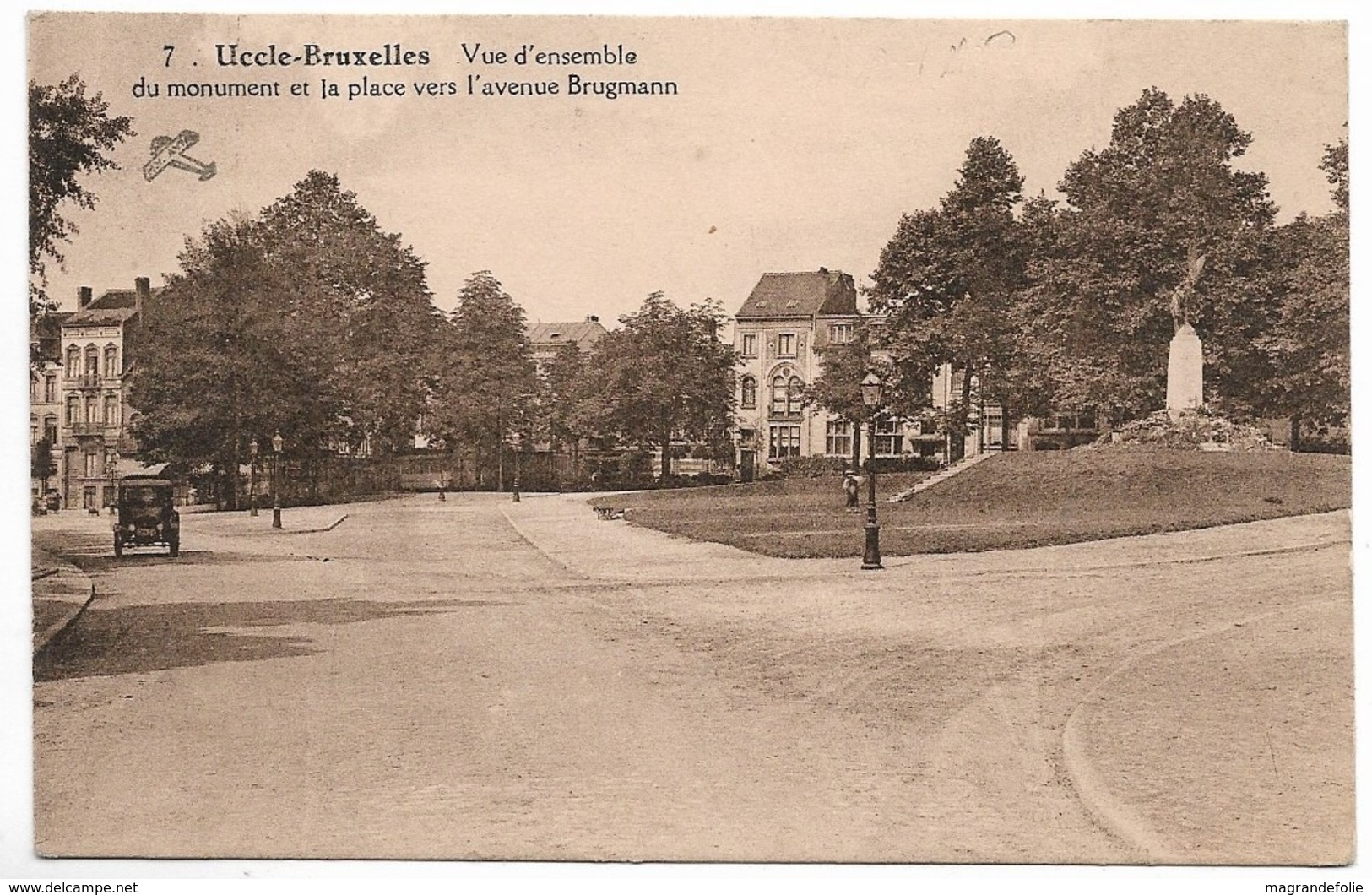 CPA PK  UCCLE  BRUXELLES  VUE D'ENSEMBLE ET LA PLACE VERS L'AVENUE BRUGMANN - Sonstige & Ohne Zuordnung