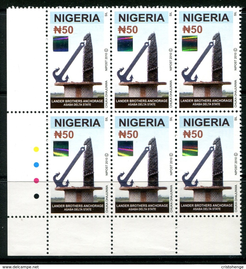 Nigeria 2011 50n Lander Brothers, Anchorage - Type III - Block Of 6 MNH (SG 892) - Nigeria (1961-...)