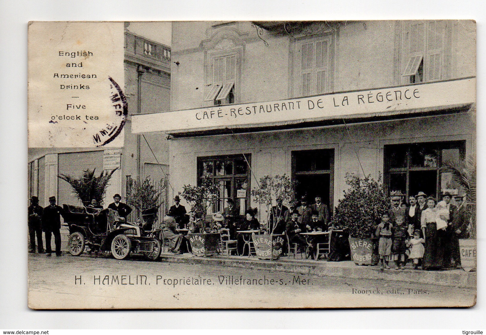 CP2024 - Villefranche - Café-Restaurant De La Régence  - Ecrite - Villefranche-sur-Mer