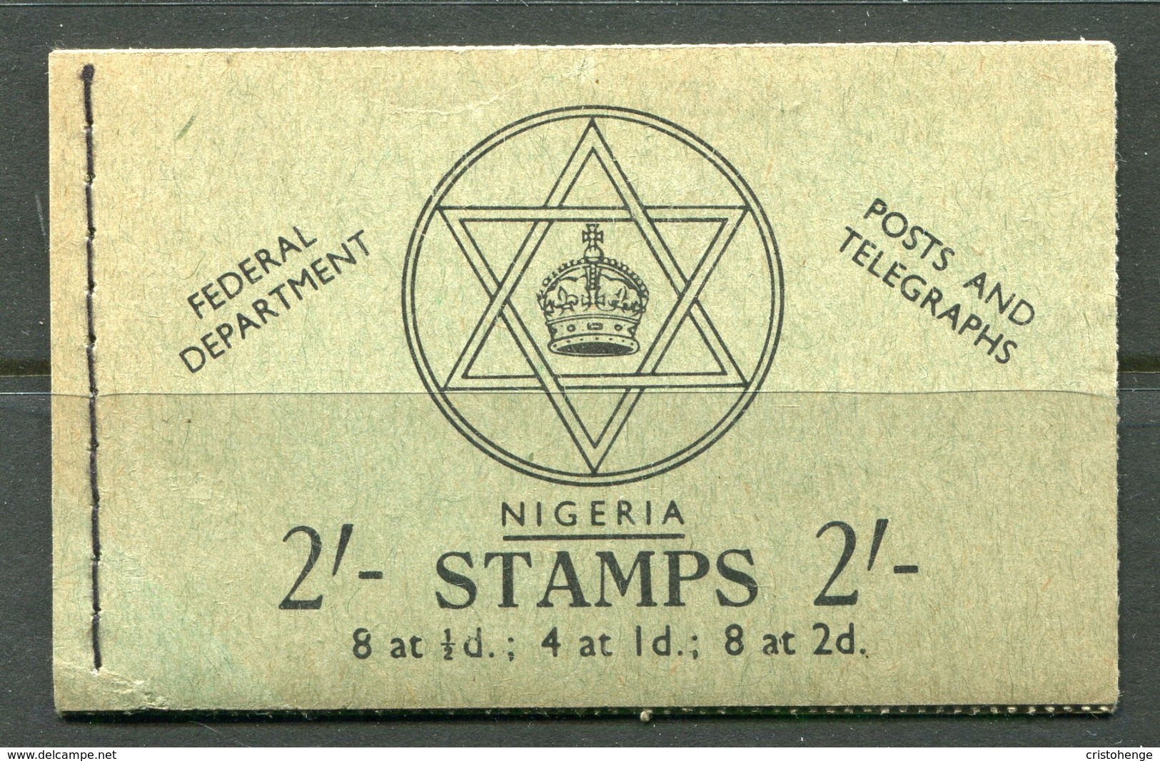 Nigeria 1957 QEII Pictorials - 2/- Green Cover Booklet - Nigeria (1961-...)