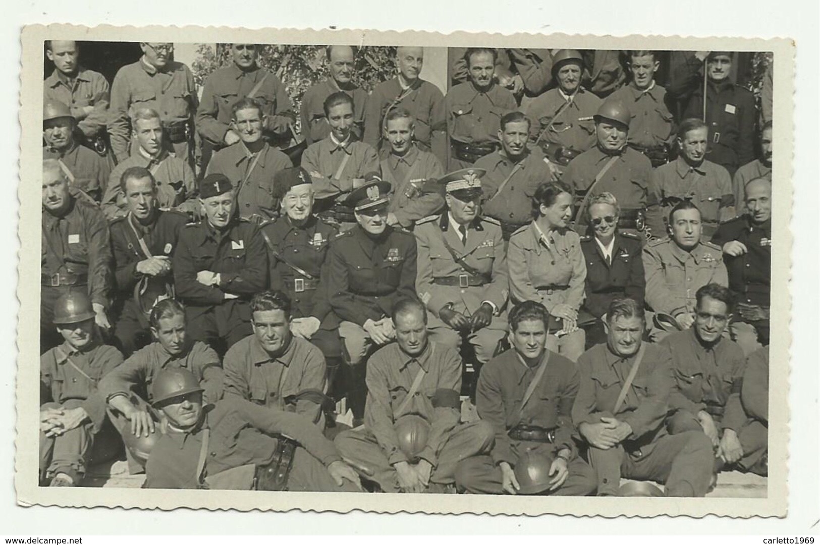 FOTO MILITARI ITALIANI CON GENERALE 1938  FOTO MASSIAH LIVORNO FP - Other & Unclassified