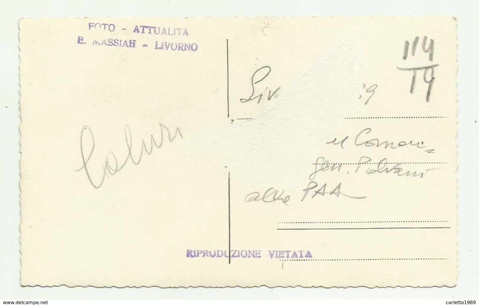 FOTO MILITARI ITALIANI CON GENERALE 1938  FOTO MASSIAH LIVORNO FP - Other & Unclassified