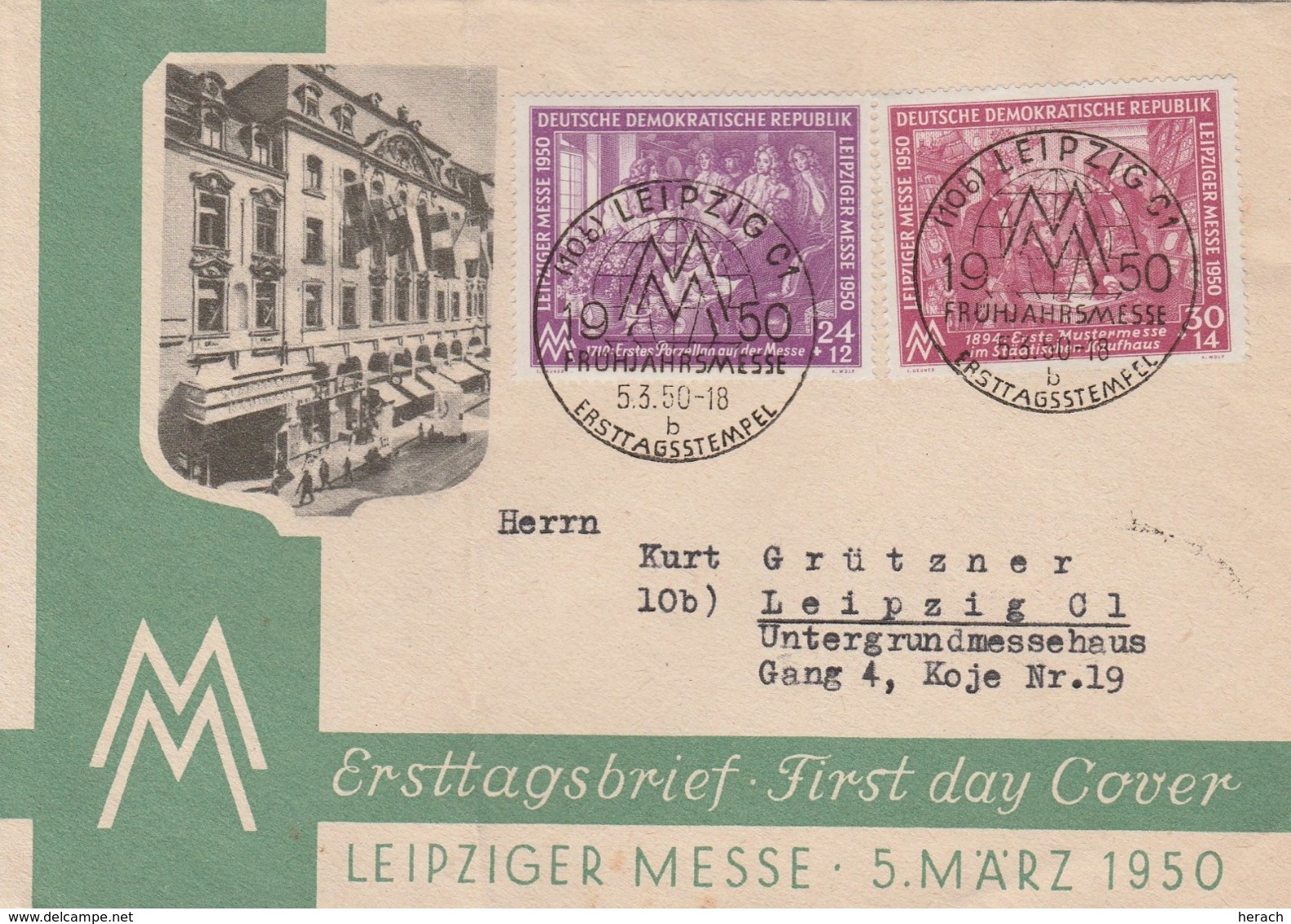 DDR Lettre Leipzig 1950 - Covers & Documents