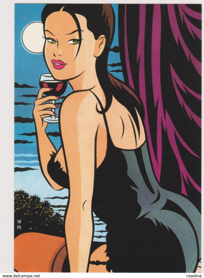 MINUS Walter  - Bande Dessinée Femme Pin Up Vin Rouge   - CPM 10,5x15 TBE 2002 - Other & Unclassified