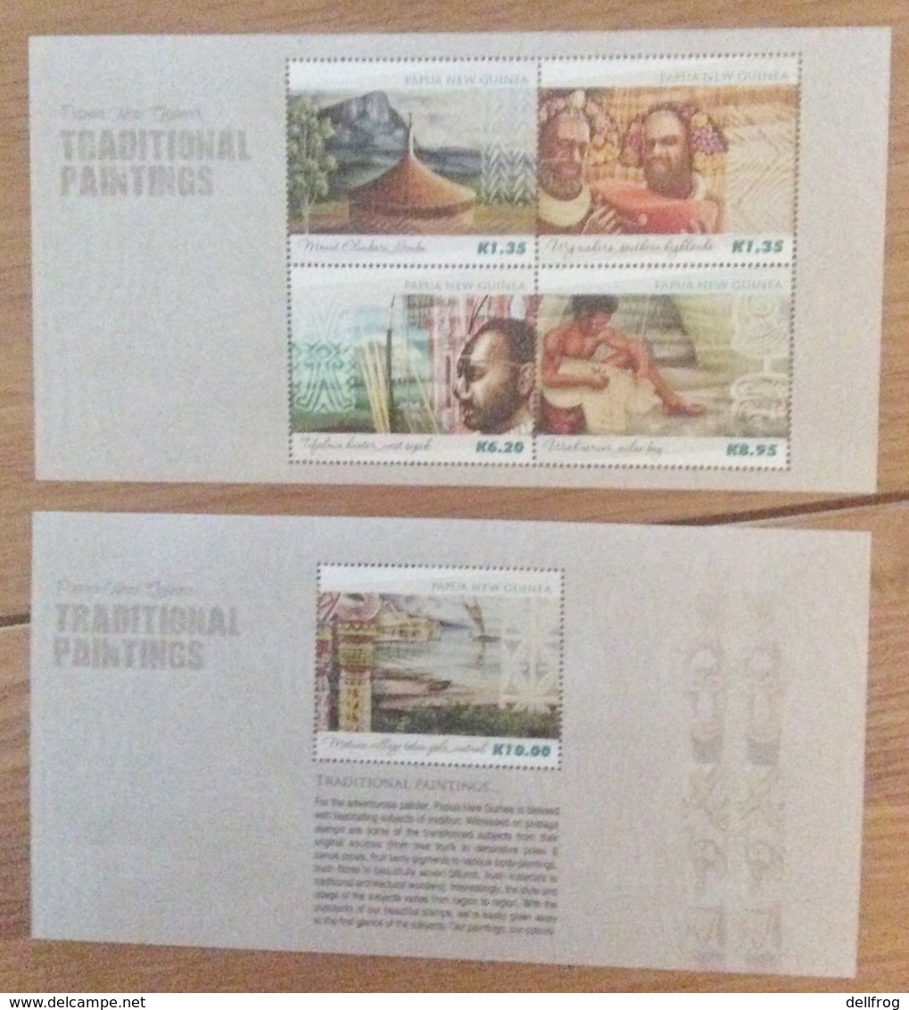 Papua New Guinea-2015 Traditionasl Paintings 2 Minisheets MNH - Papua New Guinea