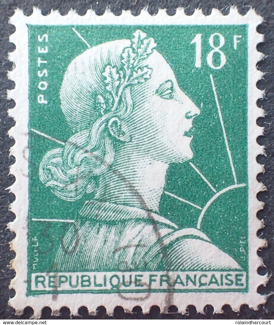 R1591/638 - 1955 - TYPE MARIANNE DE MULLER - N°1011A (II) ☉ - Oblitérés