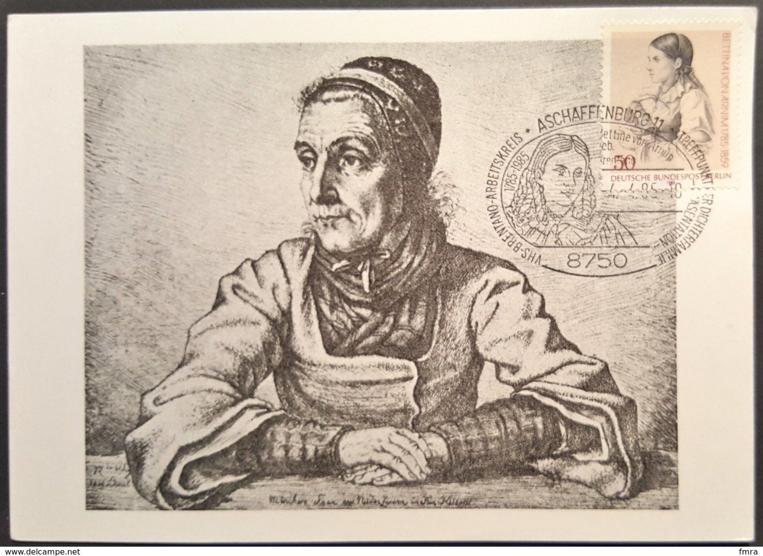 ASCHAFFENBURG - Bettina Von Arnim (1785-1985) TB (2 Scans) /D8 - Aschaffenburg