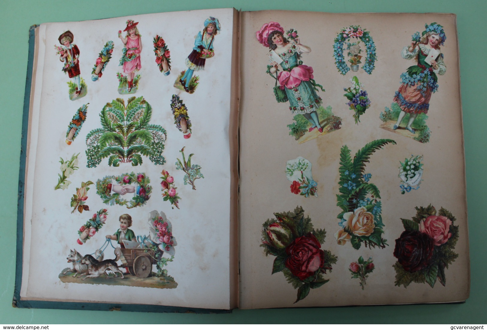 ALBUM +- 1895 MET MEER DAN 1000 GESNEDEN EN ANDERE CHROMO'S  ALUM 41 X 32 CM - 100 BLZ - ZIE ALLE BLADZIJDEN - Other & Unclassified