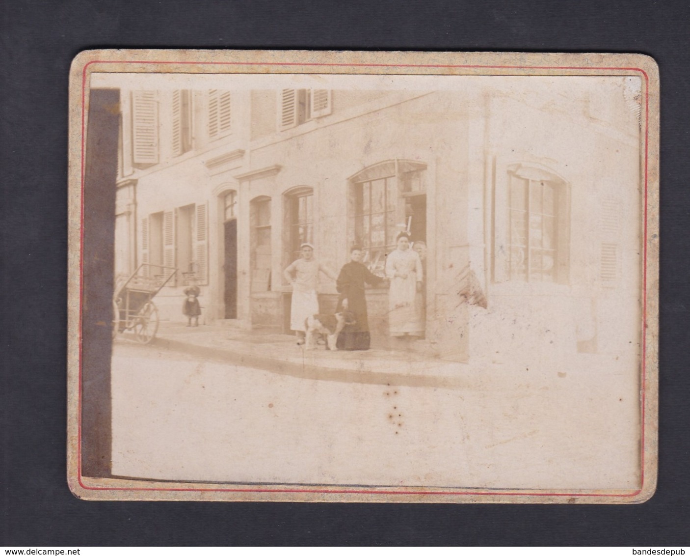 Photo Ancienne Contrecollée Etain Boulangerie Micop Jolly Animée Rue Nationale - Etain