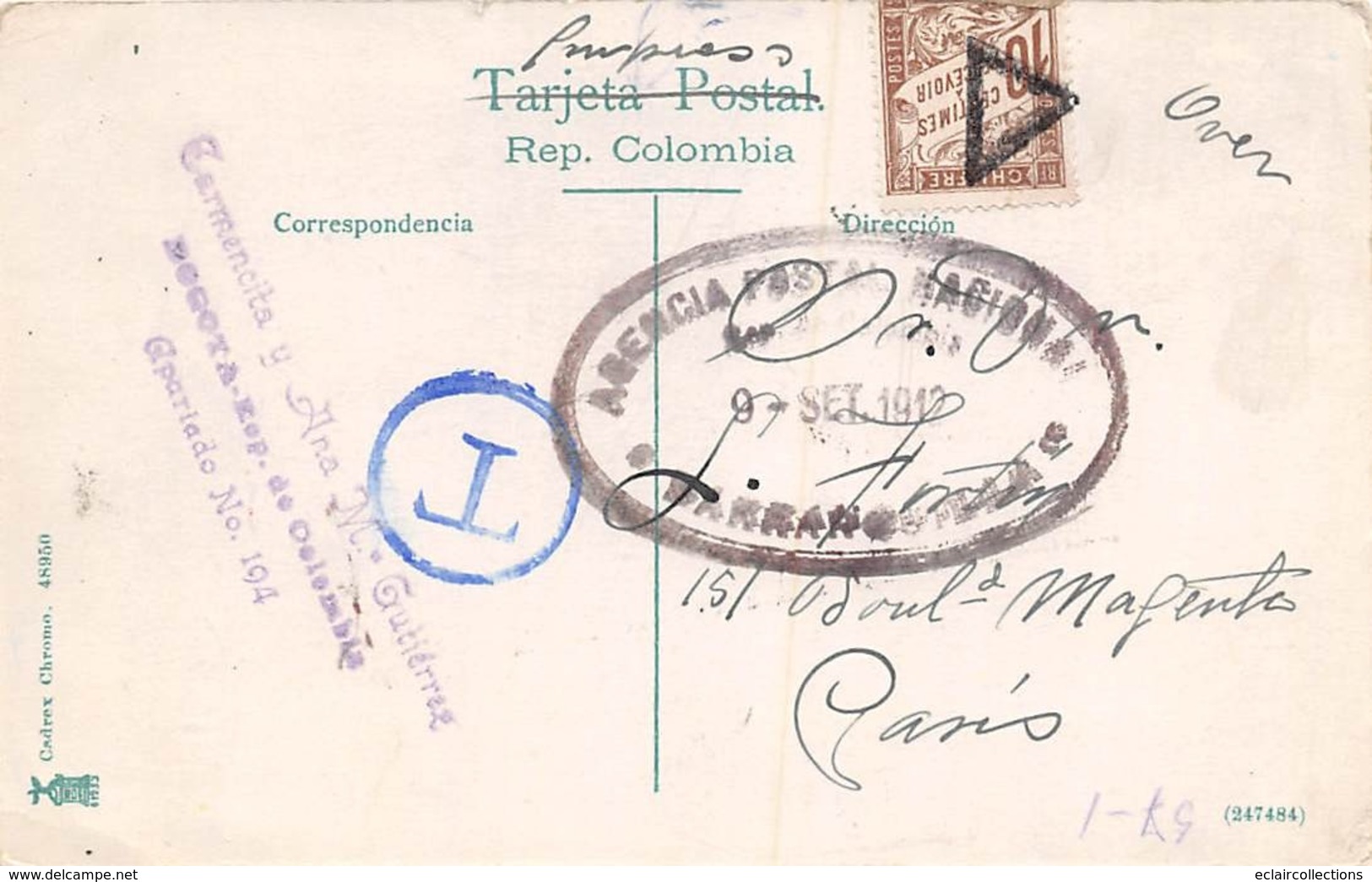 Colombie      Bogota  :  Placa De Bolivar          (voir Scan) - Kolumbien