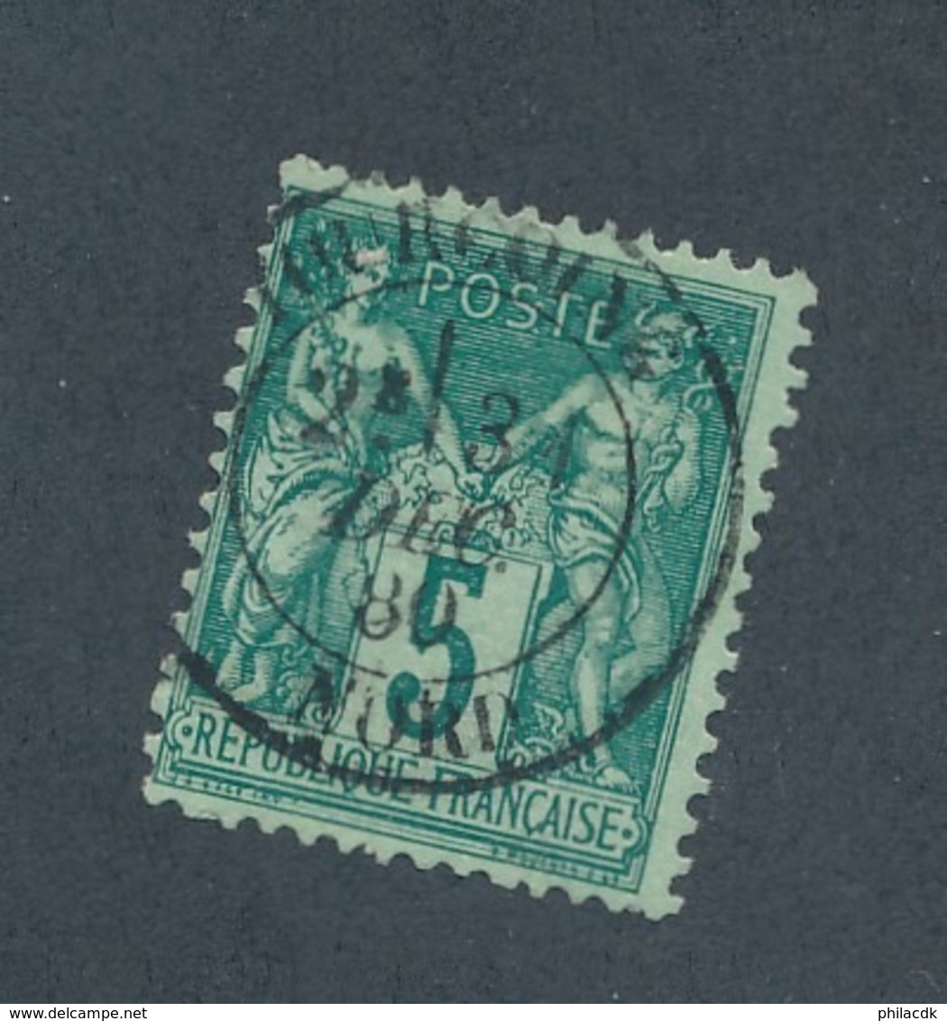 FRANCE - N°YT 75 OBLITERE AVEC CAD TOURCOING DU 31/12/1880 - 1876-1898 Sage (Type II)