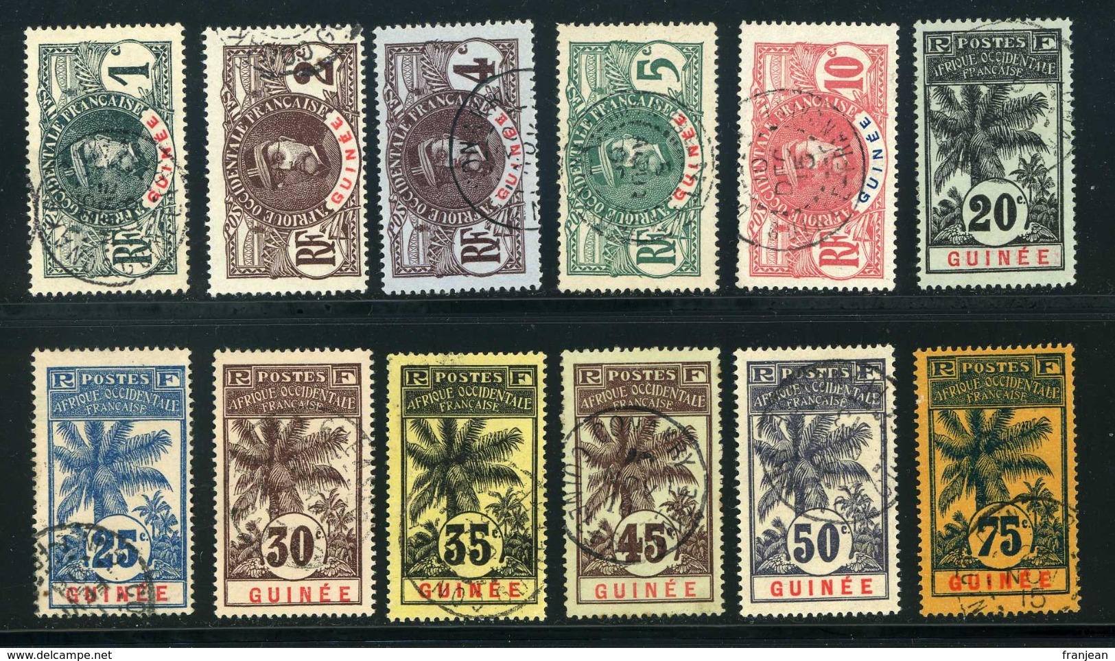 GUINEE  Faidberbe Et Palmiers N° 33 à 44 Belles Oblitérations, Frais De Port Suivi, 1,20 Euro, Pas D'autre Frais - Used Stamps