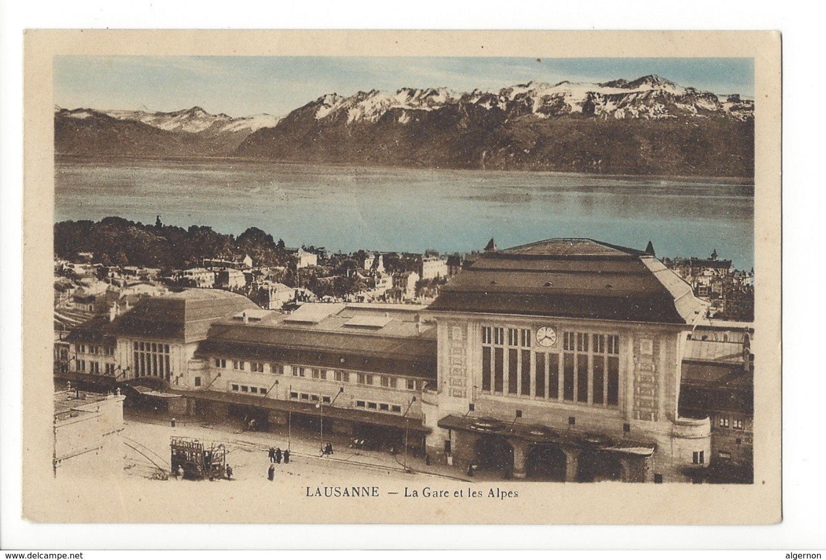 23573 - Lausanne La Gare Et Les Alpes Tram Pub Zenith - Lausanne