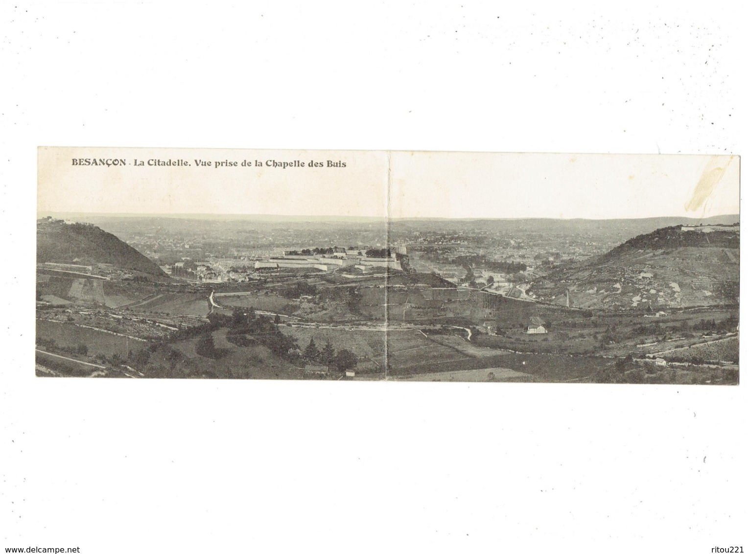 Cpa Double - 25 - Besancon - Doubs - La Citadelle - Vue Prise De La Chapelle Des Buis - 1906 - Besancon